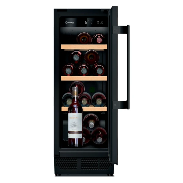Vinoteca BALAY 3WUF073B, Clase F, Negro, 82×32 cm, 21 Botellas