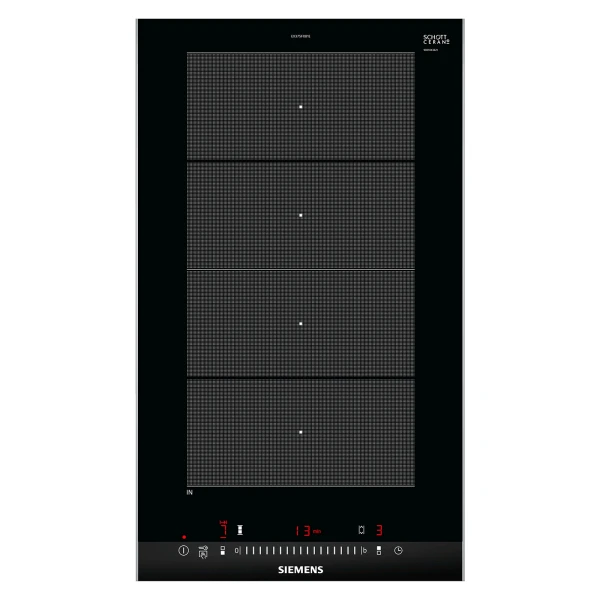 Placa SIEMENS EX375FXB1E iQ700, 30 cm color Negro de Inducción, Dominó