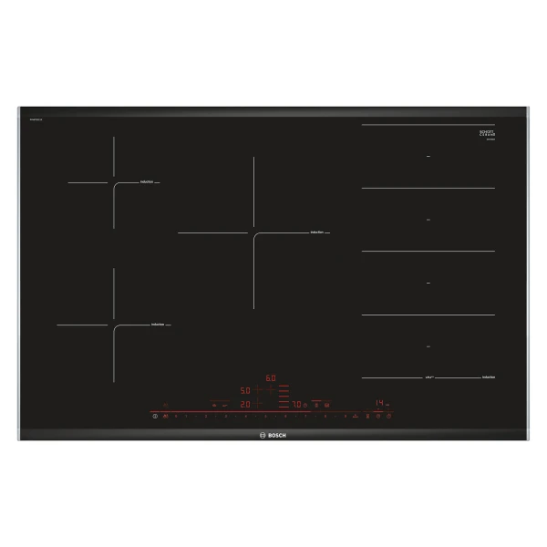 Placa BOSCH PXV875DC1E Serie 8, 80 cm, Negro, Con Perfiles, Inducción