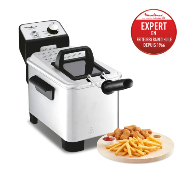Moulinex AM338070 Easy Pro: Freidora de 3 Litros, Eficiente y Sencilla para Uso Doméstico