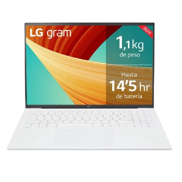 Portátil LG gram 16Z90R/ Windows 11 Home/ i7/ 32GB/ 512GB SSD/ 1,2Kg/ 14,5h