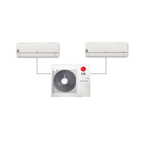 Aire Acondicionado Conjunto 2×1 Inverter R32 1x 2200frig 1x 3000frig Color Blanco WIFI