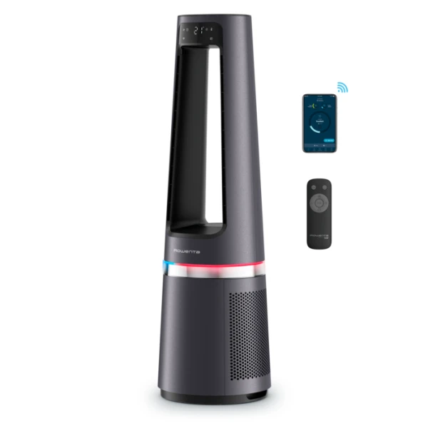 Purificador, Ventilador y Calefactor Inteligente Rowenta Eclipse Connect 3 en 1 QU5072F0 en Negro