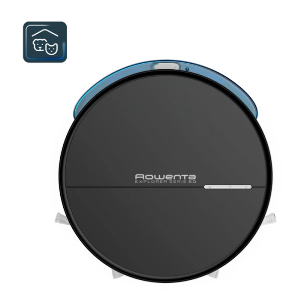 Aspirador Robótico ROWENTA X-Plorer Serie 60 Animal Care RR7455WH: 4 en 1 con Diseño Plano