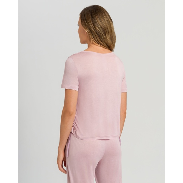 Hanro - Camiseta Manga Corta Rosa - Imagen 2