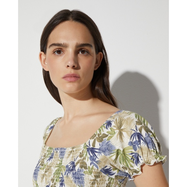 Easy Wear – Top De Manga Corta Con Gomas