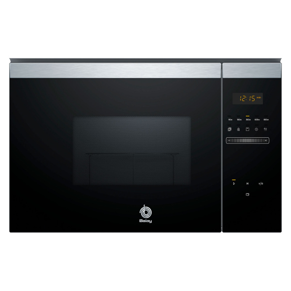 Microondas BALAY 3CG4172X2, 60x38 cm, Cristal Negro Acero Inox, Integrable, 20 l.
