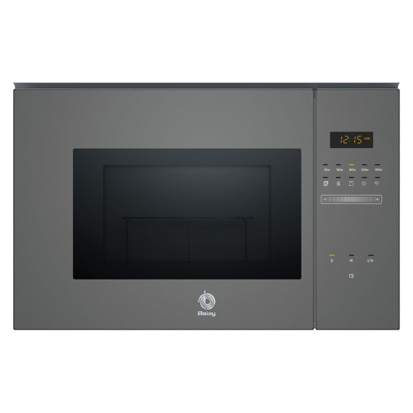 Microondas BALAY 3CG5175A2, 60x38 cm, Cristal Gris Antracita, Integrable, 25 l.
