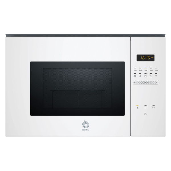 Microondas BALAY 3CG5175B2, 60x38 cm, Cristal Blanco, Integrable, 25 l.