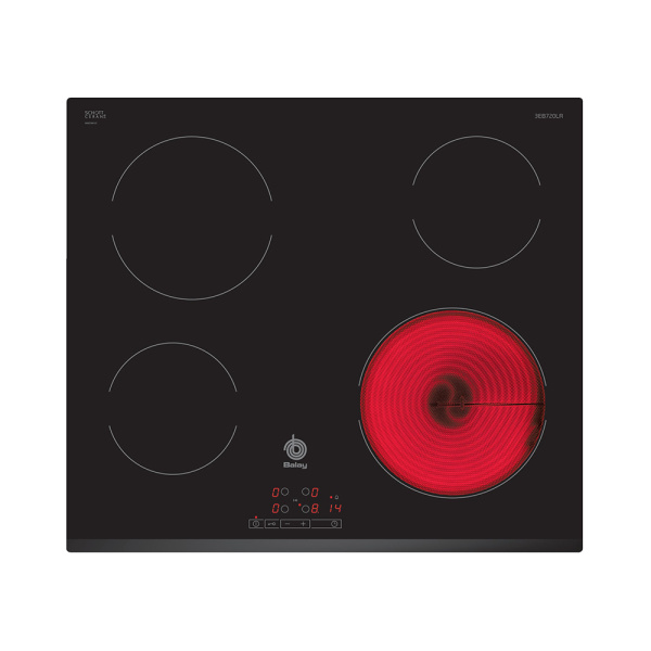 Placa BALAY 3EB720LR, 60 cm, Negro, Vitrocerámica