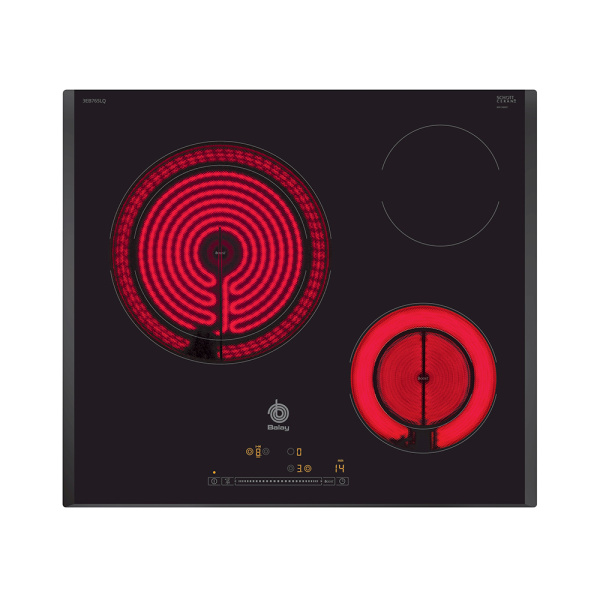 Placa BALAY 3EB765LQ, 60 cm, Negro, Vitrocerámica