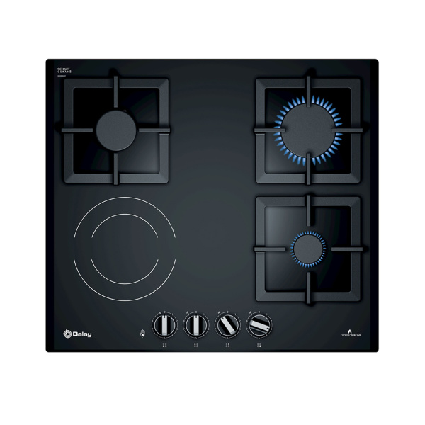 Placa Mixta BALAY 3ETG667HB, 60 cm, Negro