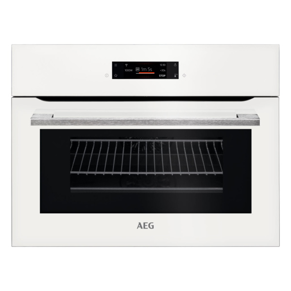 Horno AEG KMK768080W Serie 8000 Compacto CombiQuick con Esmalte de Fácil Limpieza