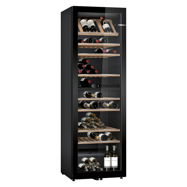 Vinoteca BOSCH KWK36ABGA, Clase D, Negro, 186x60 cm, 199 Botellas