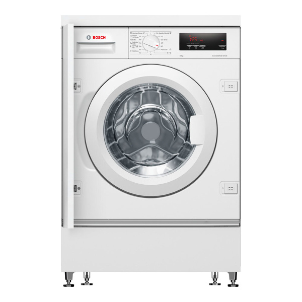 Lavadora BOSCH WIW28302ES Serie 6, Clase C, Blanca, 8 kg, 1400 r.p.m., Integrable, Carga Frontal