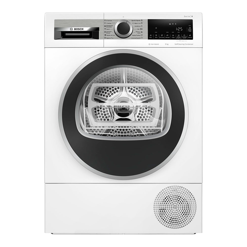 Secadora BOSCH WQG245A0ES Serie 6, Clase A++, Blanco, 9 kg, Bomba de Calor