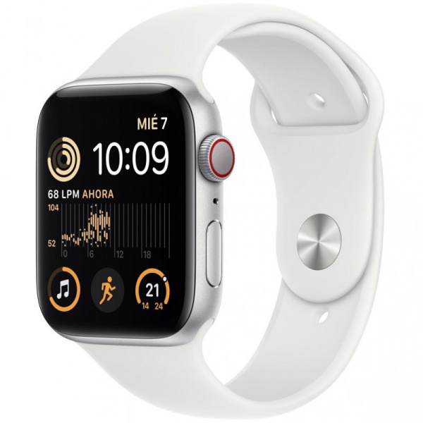 Apple Watch SE LTE 2ª Generación 44mm Aluminio Silver con Correa Sport Blanca