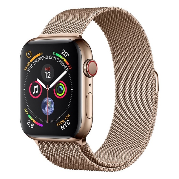 Apple Watch Series 4 GPS + Cellular 40mm Acero Inoxidable Dorado con Correa Milanese Dorada