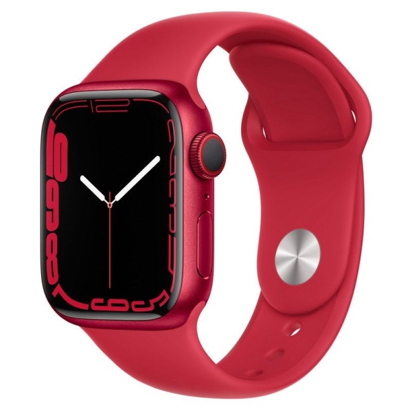 Apple Watch Series 7 GPS + Cellular 41mm Aluminio Rojo con Correa Deportiva Roja