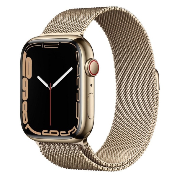 Apple Watch Series 7 GPS + Cellular 45mm Caja Acero Inoxidable Dorada con Correa Milanesa Dorada