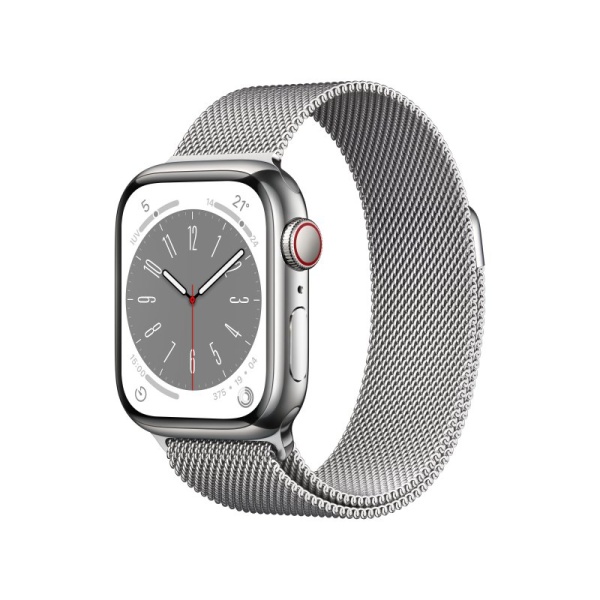 Apple Watch Series 8 GPS + Cellular 41mm Caja de Acero Inoxidable con Correa Milanese Loop Plata