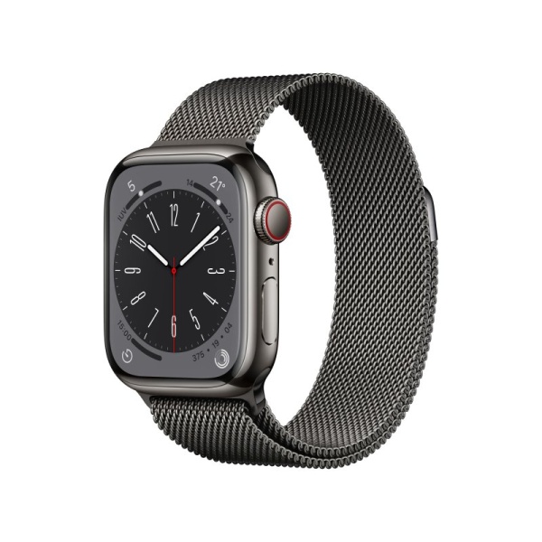 Apple Watch Series 8 GPS + Cellular 41mm Caja de Acero Inoxidable con Correa Milanese Loop Grafito