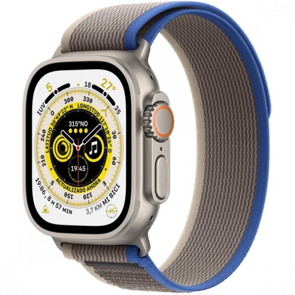 Apple Watch Ultra LTE Titanio con Correa Trail Loop M/L Azul/Gris