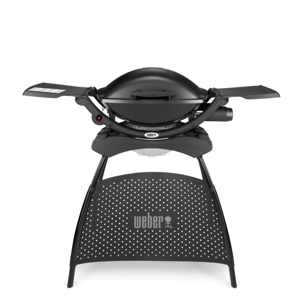 Barbacoa de Gas Weber®️ Q 2000 con soporte: La parrilla de Gas compacta con la comodidad añadida de un soporte.