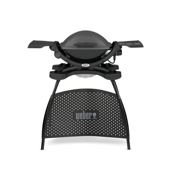 Barbacoa eléctrica Weber® Q 1400 con soporte: La parrilla eléctrica compacta con la comodidad adicional de un soporte.