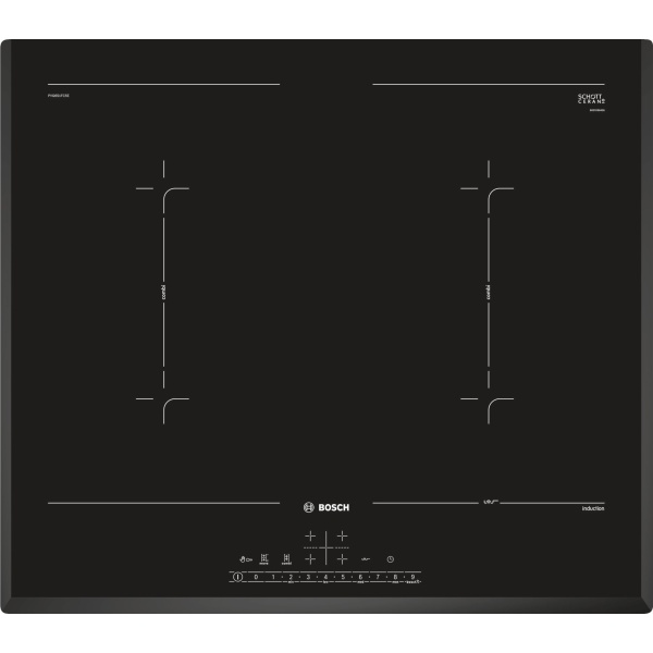 Bosch Serie 6 Placa de inducción 60 cm Negro, sin perfiles PVQ651FC5E