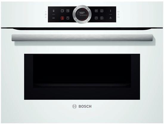 Bosch serie 8 - Horno compacto con microondas cmg633bw1 blanco