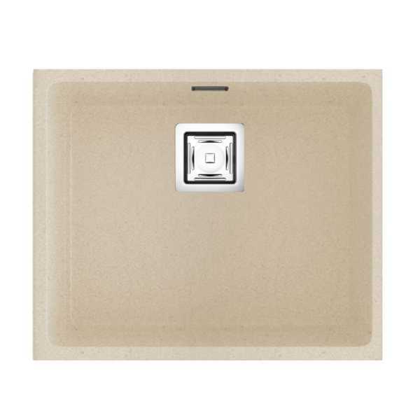 Fregadero 1 seno rectangular poalgi zie hekla pumice beige 55×45 cm