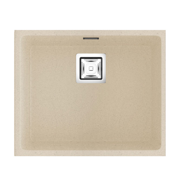 Fregadero 1 seno rectangular poalgi zie hekla pumice beige 55x45 cm