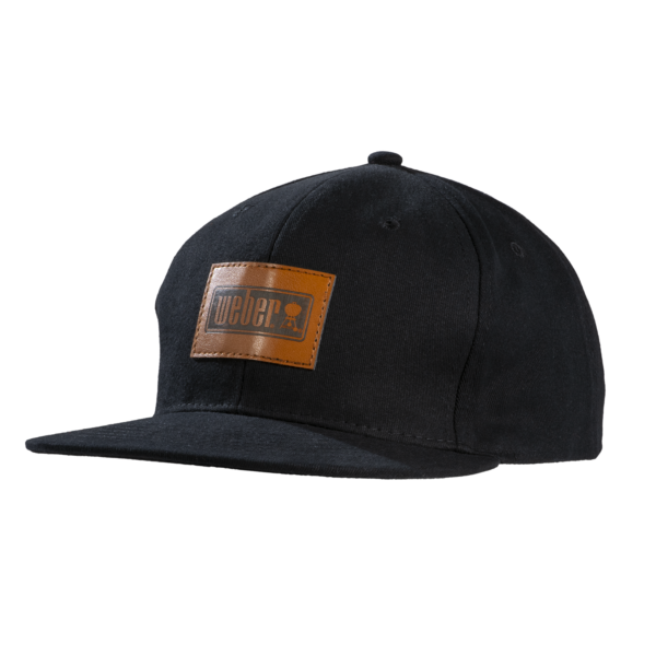 Gorra Weber con insignia de piel
