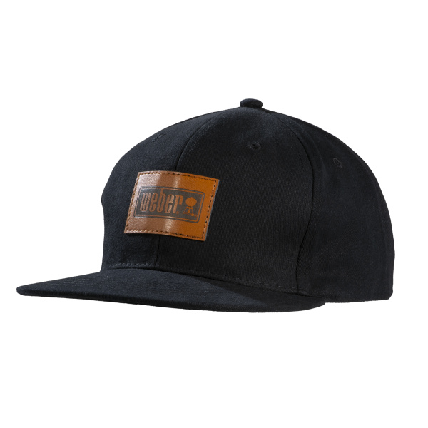 Gorra Weber con insignia de piel