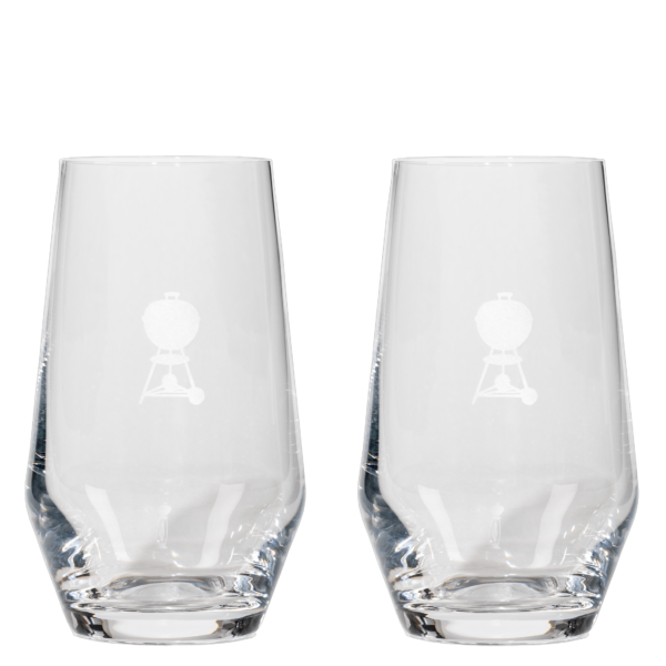 Juego de 2 vasos grandes con posavasos Weber