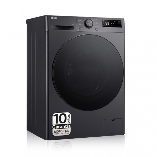 Lavadora inteligente AI Direct Drive, Vapor, 9kg, 1400rpm Un 10% más eficiente que A, Serie 500