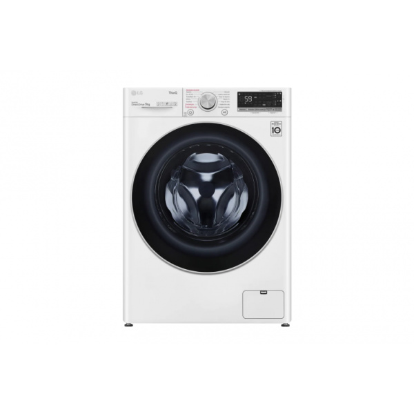 Lavadora LG, 9kg, 1400rpm, B, Blanca