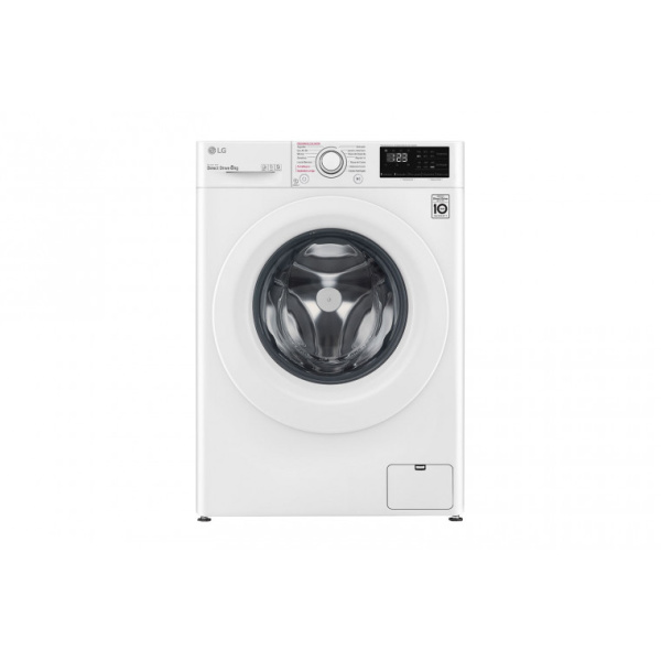 Lavadora LG con vapor 9Kg 1400 A Blanca