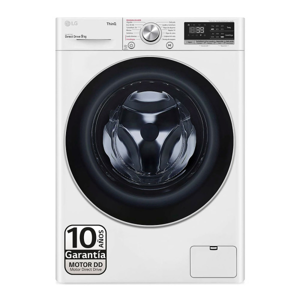 Lavadora inteligente LG F4WV5510S1W, 10,5 kg, 1400, Clase B, Blanca