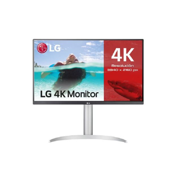 Monitor LG 27UP85NP-W de 27 pulgadas mostrando colores vívidos y detalles nítidos en 4K UHD.