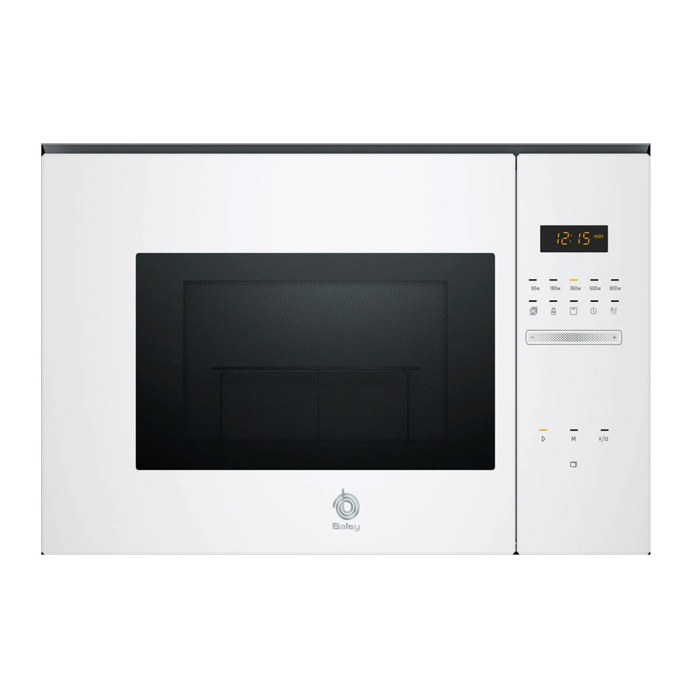 Microondas Integrable - Balay 3CG5172B2 , Grill, 800 W, Cristal Blanco