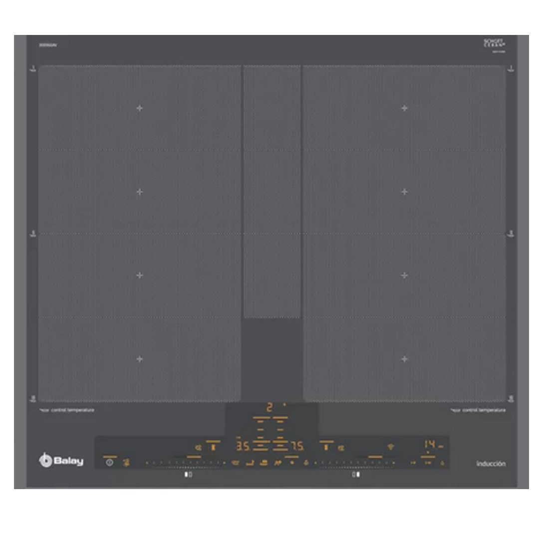 Placa Inducción - Balay 3EB960AV, 2 Zonas, 60 cm, Negro, Biselado, Hob2Hood
