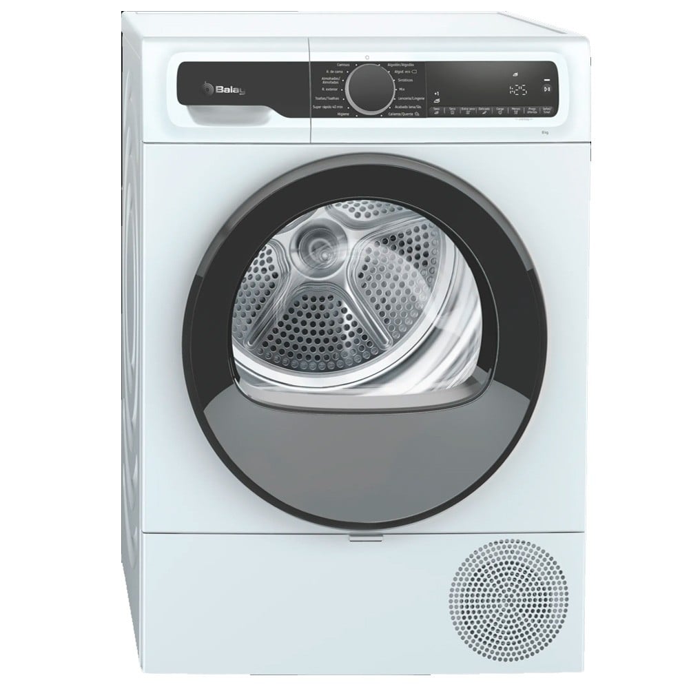 Secadora Condensación - BALAY 3SB380B , Bomba de Calor, 8 Kg, Blanco