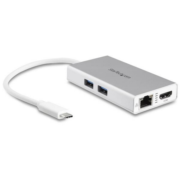 StarTech Adaptador USB-C Multifunción con Entrega de Potencia HDMI/USB 3.0 Blanco