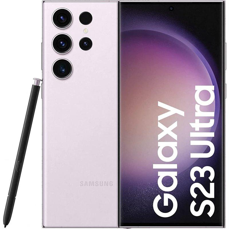 Teléfono Samsung Galaxy S23 Ultra (S918) 5g. Color Lavanda (Light Pink) 512 GB de Memoria Interna, 12 GB RAM, Dual Sim. Cámara principal de 200MP. Pantalla Dynamic AMOLED 2X de 6,8". Smartphone libre.