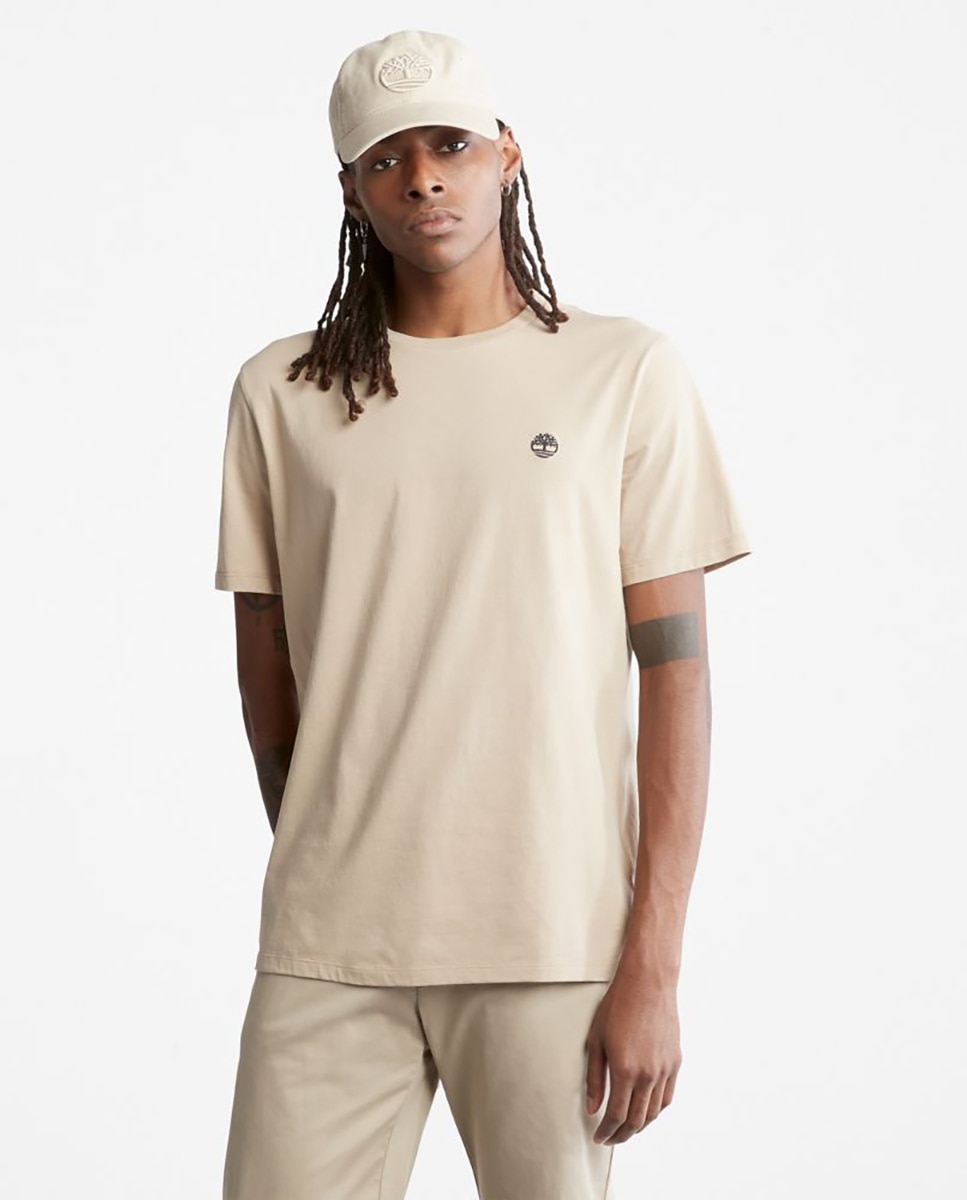 Timberland - Camiseta De Hombre En Color Beige De Manga Corta