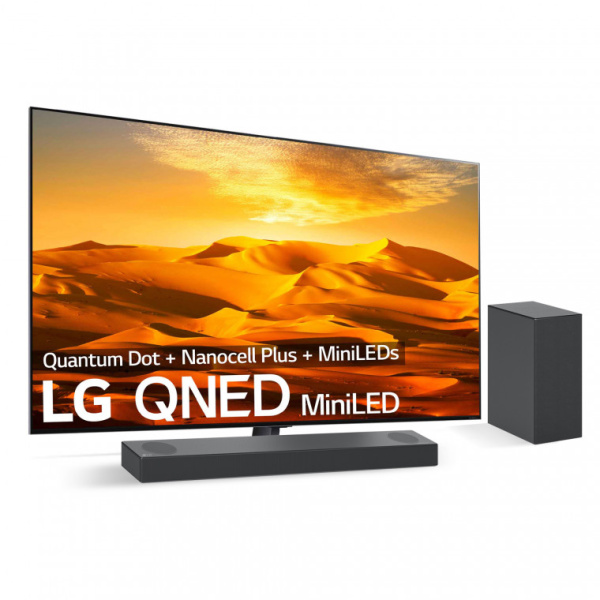 TV LG QNED 4K serie 91 de 65'' + Barra de Sonido S75Q GRATIS valorada en 549€